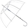 Unibos DOME SEE THRU WEDDING UMBRELLA CLEAR WITH WHITE HANDLE