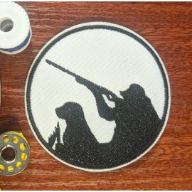 Unbranded Wild Game Hunter Patch Shotgun Guns Rifles Weapons Dogs Embroidered Iron On 3"