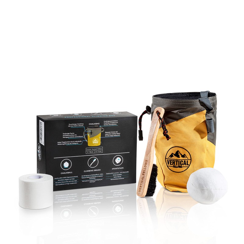 Professional Climbing Box with Chalk Bag Chalk Ball Climbing Brush