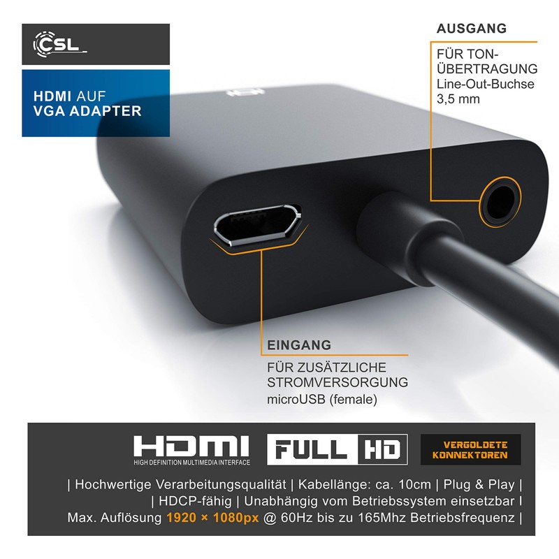 CSL VGA to HDMI Converter Full.