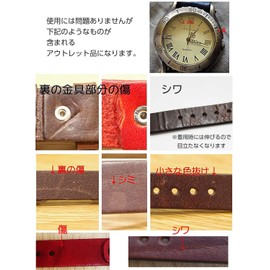 Little Magic: Grade B, Japanese Leather that changes over time, Japanese Movement, Compatible with Metal Allergies, Antique Style, Men's, Women's, Leather Strap, Unisex, Khaki (stitch white), Retro