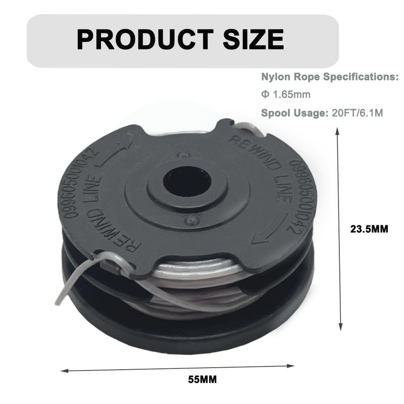 Qingriver Strimmer Spool Line, 2 Pcs Strimmer Spool Replacementfor Bosch