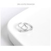 Deelfe Women's Ring, One Size Fits Most, Silver Ring, Heart