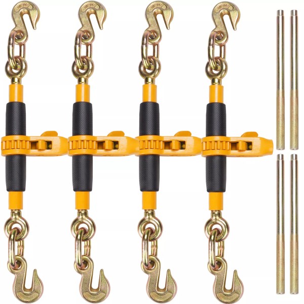 VEVOR 4 Pack Ratchet Binder 5/16"-3/8" Chain Load Binders 7100