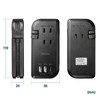 Sanwa Supply TAP-MCU3BK Retractable Mobile Tap (3 ACs, 1 Type-C