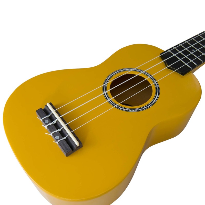 Tiger Soprano Ukulele for Beginners in Yellow