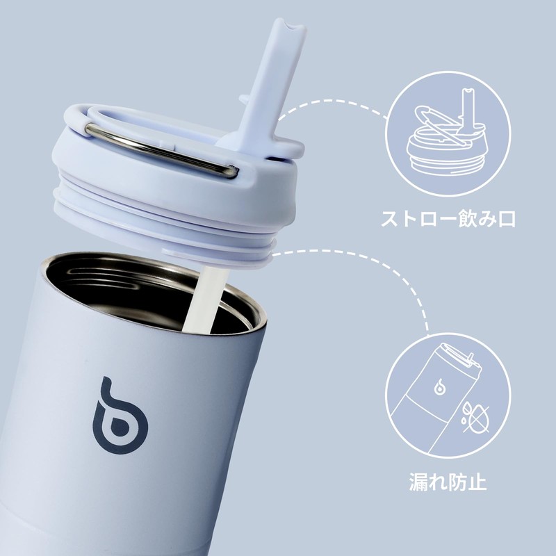 BOTTLE BOTTLE Water Bottle, 0.7 L; Large Capacity, Includes Straw,