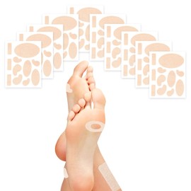Moleskin Adhesive Pads for Feet - Blister Prevention Padding - 110 Pieces - 10 Sheets of 11 Shapes(110 Pieces Total)