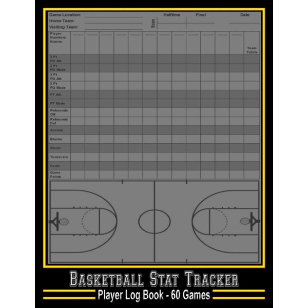 Basketball Stat Tracker Player Log Book: 120 Single-Sided Pages Basketball