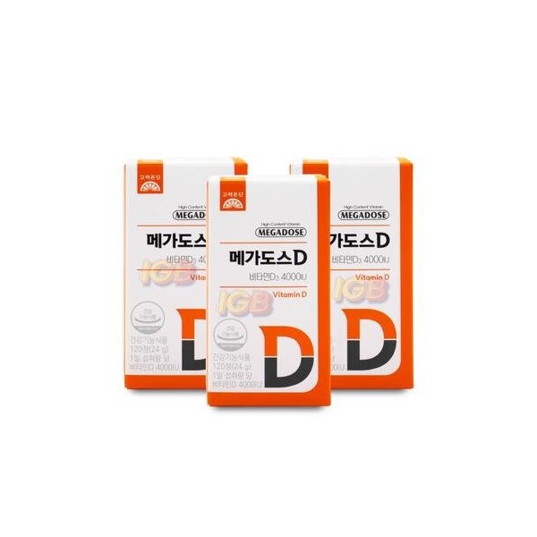 Korea Eundan Megadose D Vitamin D3 4000IU 200mg x 120