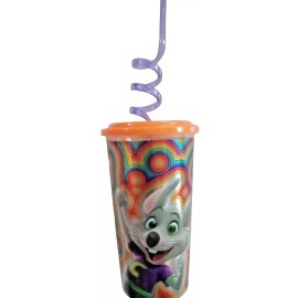 CEC Entertainment NEW RARE COLLECTORS  Chuck E Cheese Fun Party Limited Edition 9" Straw Sippy Cup