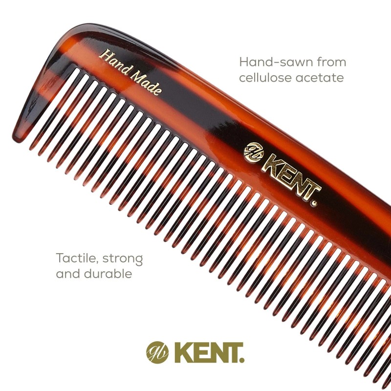 Kent 5.7" Handmade Wide Tooth Detangling Comb - Yellow Tokyo