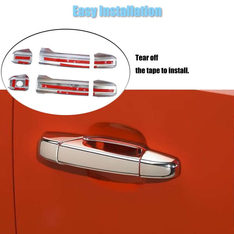 AUCERAMIC Chrome Door Handle Covers Trim Compatible with 2007-2014 Chevy
