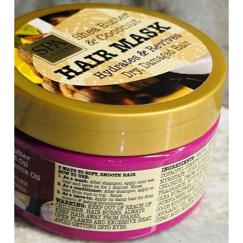 SPA Luxury Shea Butter & Coconut Hair Mask Hydrates/Reviv