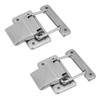 2 Pcs Stainless Steel Hardware Cabinet Case Spring Loaded Latch