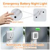 JackonLux Night Lights Plug Into Wall 2 Pack Rechargeable Battery