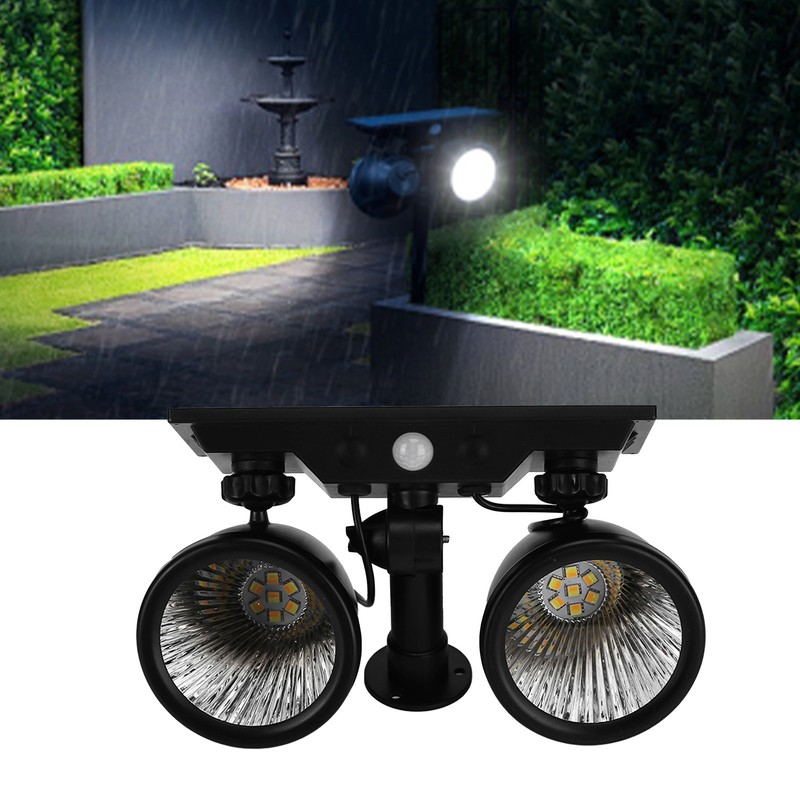 Solar Projection Light Human Body Induction 2‑Color Solar Lawn Lamp