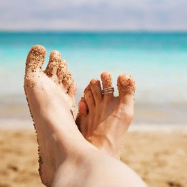 SILVERCUTE Adjustable Toe Ring 925 Sterling Silver Open Toe Ring Minimalist Ankle Ring Toe Ring Summer Beach Foot Jewellery Accessory for Women Girls, Silver