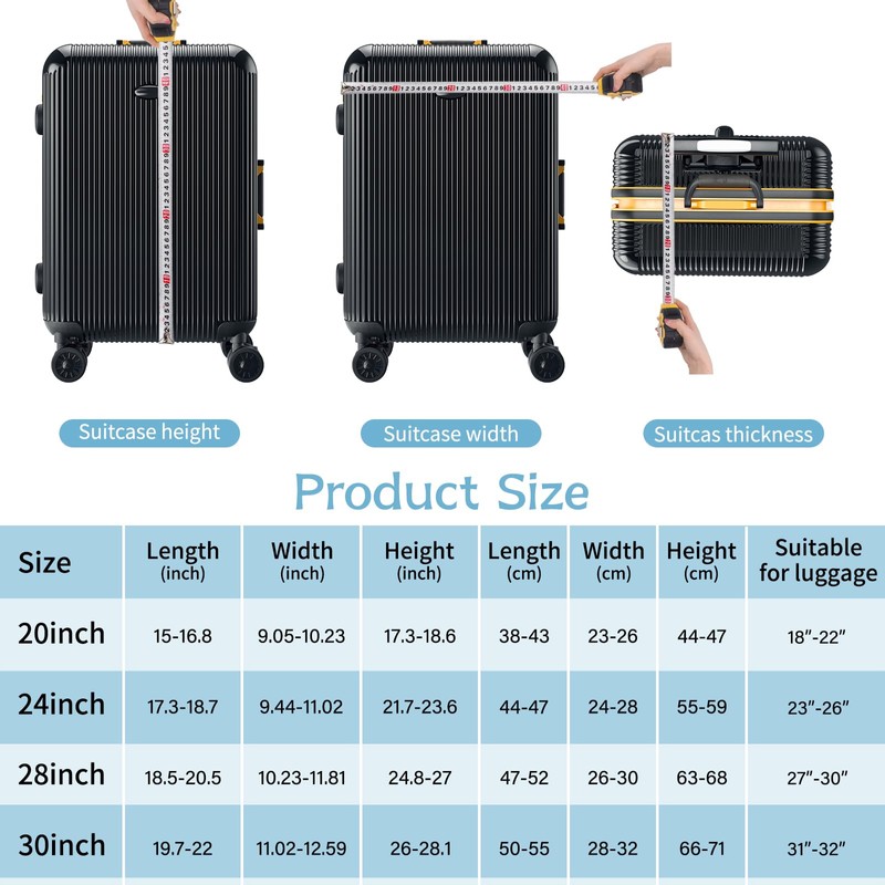 Yotako Suitcase Cover Protectors Luggage Cover Fits 20 24 28