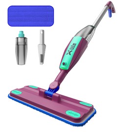Xlife Toy Spray Mop for Kids - Pretend Play Housekeeping Toys for Ages 4-8- Fuchsia
