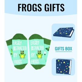AURIXTAL Frog Gifts for Women Men, Frog Socks, for Animal Lovers