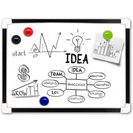 A4 Dry Wipe Magnetic Whiteboard Mini Office Notice Memo White Board Pen & Eraser & Magnets Kitchen Display School Homework