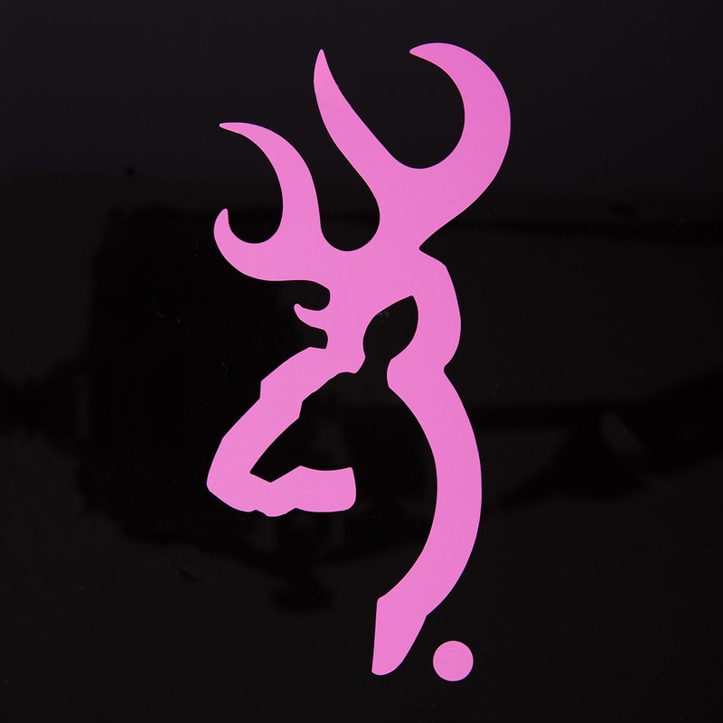 High quality vinyl Buckmark decals available in White, Pink, and