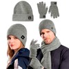 Bluelander Kit Gorro, Bufanda, Guantes Pantalla Tactil, Termicos, Frio para