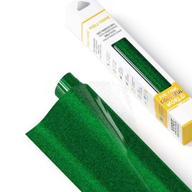Poli-flex® Pearl Glitter® - Glitter Film for Textiles - Flex Film with Glitter Effect for Iron-on, Plotter Film for DIY Shirts, Green, 30.5 cm x 61 cm
