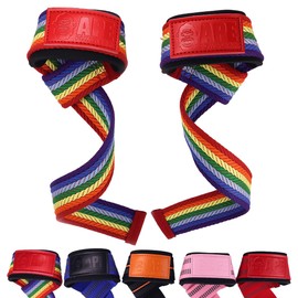 Lifting Straps for Weightlifting, Gym Wrist Wraps，Support for Strength Training, Bodybuilding (rainbow)