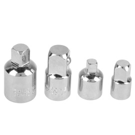 Adaptador de impacto de 4 piezas y conjunto reductor Adaptadores de enchufe de acero al cromo vanadio Reductores Adaptador de llave de 1/2 ", 3/8", 1/4 "(plateado)