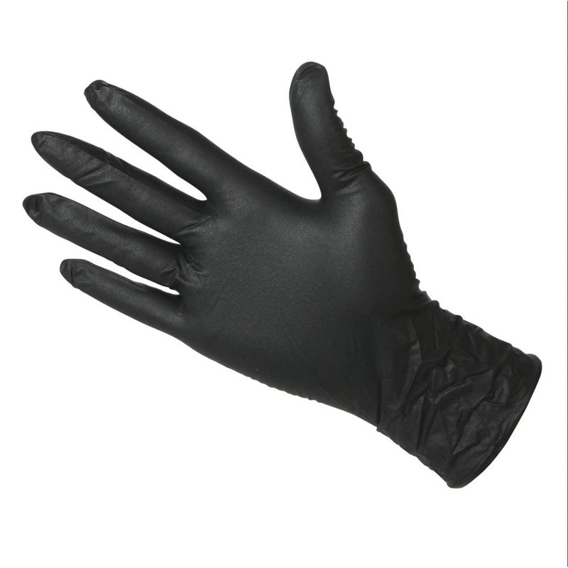 100 Large Black Nitrile Disposable Gloves Powder Free, Food, Care,