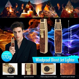 Refillable Butane Kitchen Torch – Adjustable Flame Culinary Blow Torch for Crème Brûlée, Baking, BBQ, Soldering, Jewelry, Camping – Windproof (Gas Not Included)