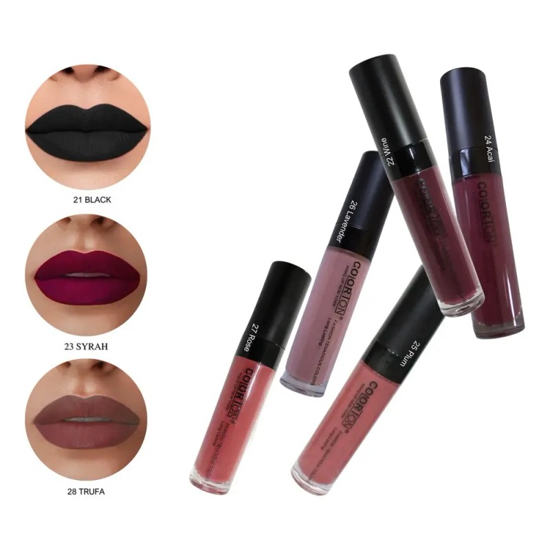 Labial Liquido Lip Gloss Matte Colorton Larga Duracion Color 23