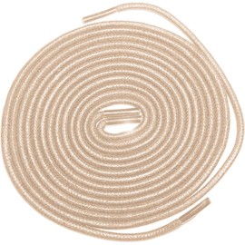 Shoeslulu 59" Premium Round Waxed Canvas Shoelaces Bootlaces (59 in. (150 cm), Warm Oatmeal)