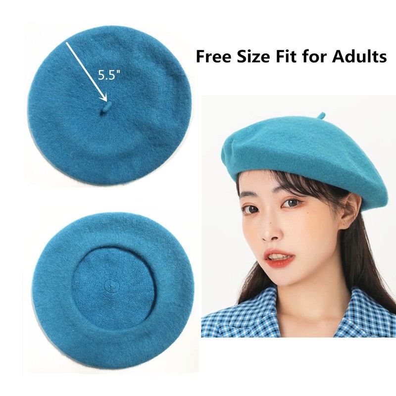RuiChy Women Vintage French Beret Beanie Elegant Soft Stretchy Cap