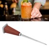 Ice Pick Stainless Steel Ice Pick with Wood Handle Bartender