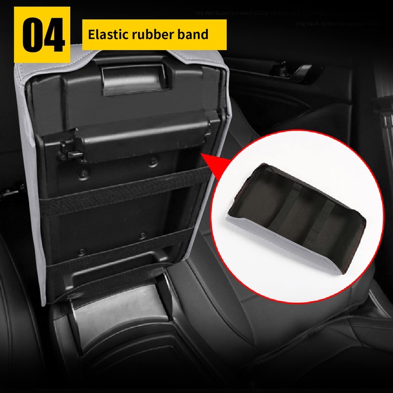 AOMSAZTO Grey Armrest Console Cover for Civic 2012-2015 Honda Middle