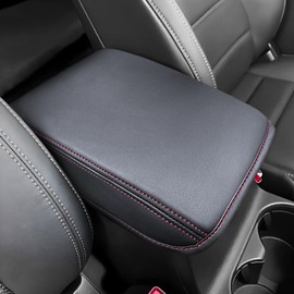 Ruautumn Car Center Console Cover for Mazda CX5/CX-5 2018-2025 Accessories, Anti-Scratch Leather Middle Console Lid Cover Pad Protector Elbow Arm Rest Cover for Car (Red)