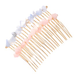 Mikinona Bride Hair Comb Set 2pcs Metal Crystal Gravel Side Combs Fashion Retro Hair Accessory