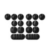 16 Pack, Adhesive Cable Clips, Premium Black Cable Clips Holders,