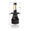 Kit De Faros Delanteros De 4 Lados 9007 H4 Led