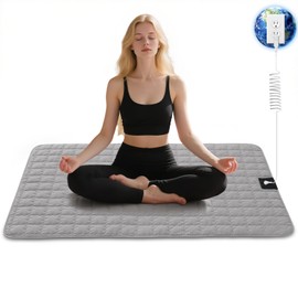 MURT Grounding Mat for Feet - Pure Cotton with 10% Silver Fiber - 24 x 36 inches - Indoor Earthing Mat for Better Sleep - Home/Office - Machine Washable