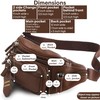 Fanny Pack Waist Bag Multifunction Genuine Leather Hip Bum Bag