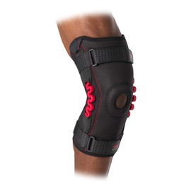 McDavid NRG Max Support Knee Brace, Compression Brace w/Spring Hinges for Injury Recovery, Pain, Fits Right or Left Leg