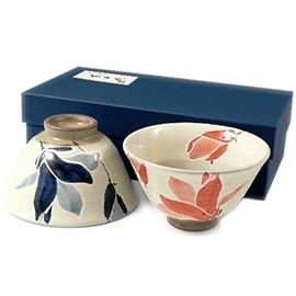 Arita 20625 Hasami Ware Moryama Kiln Mogyama Rice Bowl Set (Couple Rice Bowl)