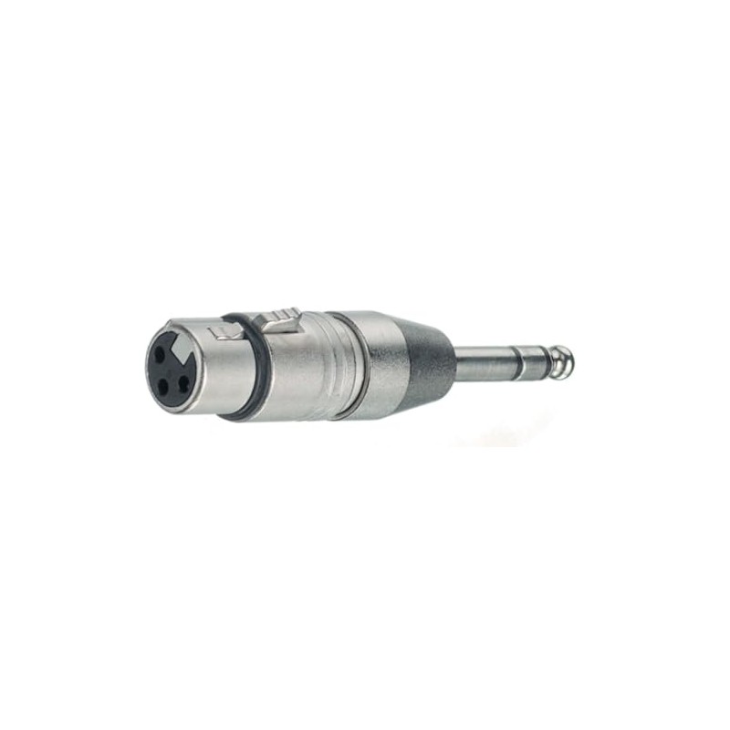 Neutrik NA3FP XLR-Adapter XLR-Buchse - Klinkenstecker 6.35mm Stereo 1St., Silber,
