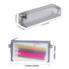 4 Pieces Mesh Pencil Case,2 Size Clear Exam Pencil Zipper