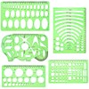 VOANZO 11 PCS Geometric Drawings Templates For Drawing Engineering Drafting