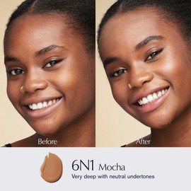 Este Lauder Este Lauder Futurist Hydra Rescue Moisturizing Foundation SPF 45 for a 12-Hour Glow, 1.2 Fl Oz, 6N1 Mocha